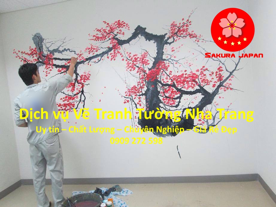 Dịch vụ Vẽ Tranh Tường uy tín rẻ đẹp Nhất Nha Trang Sakura