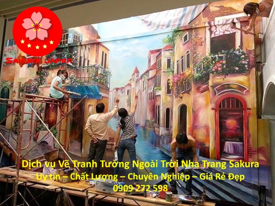 Vẽ tranh tường Ngoài Trời ở tại Nha Trang