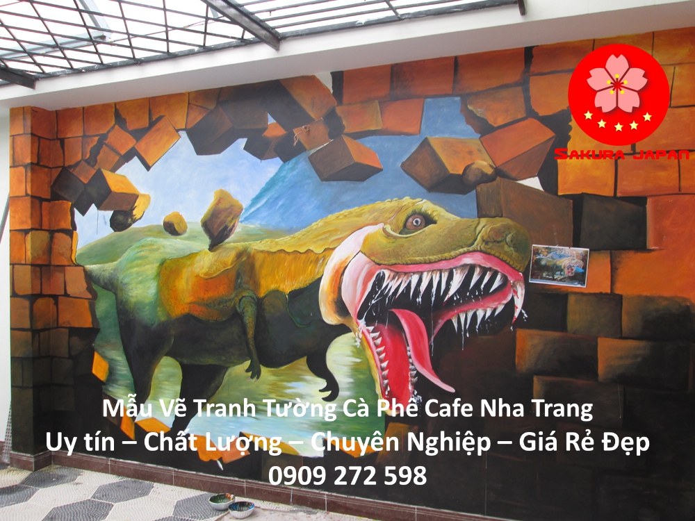 Mẫu Vẽ tranh Tường Cafe Nha Trang 8