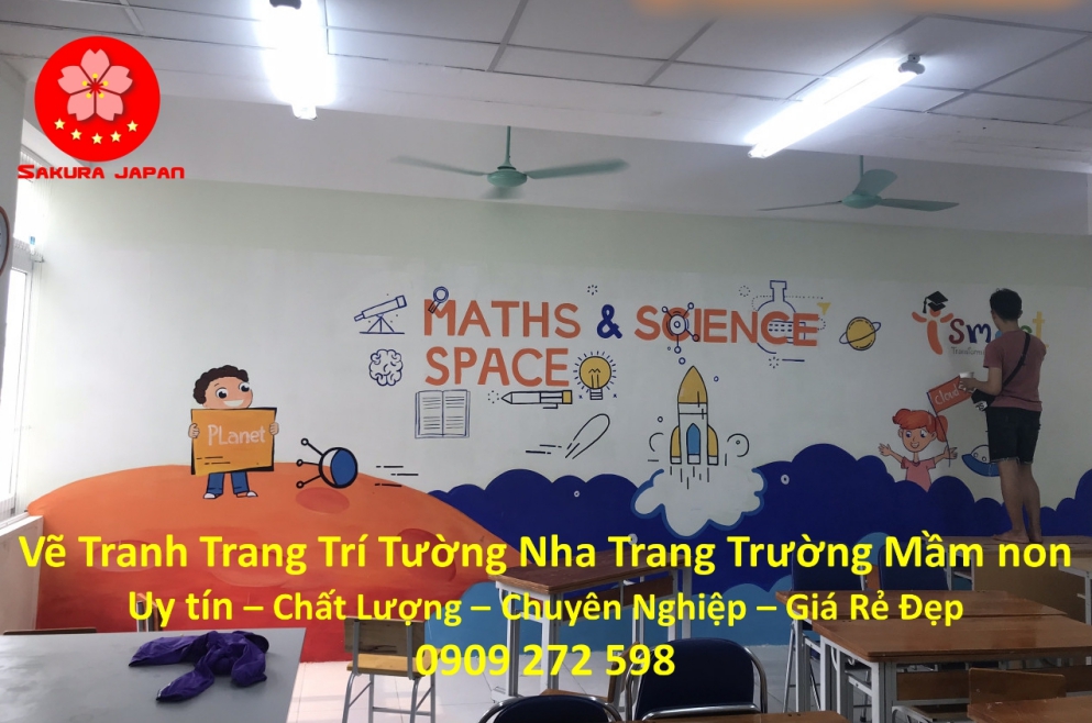 Vẽ Tranh Tường Nha Trang Cho Trường Mầm non Rẻ Đẹp Nhất 3