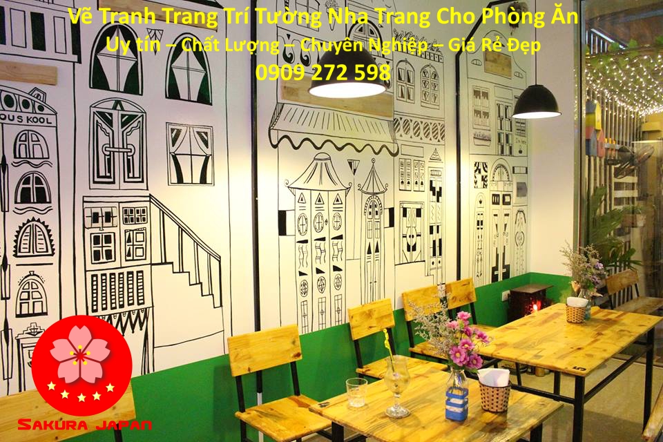 Vẽ Tranh Tường Nha Trang Cho Phòng Ăn Rẻ Đẹp Nhất 3