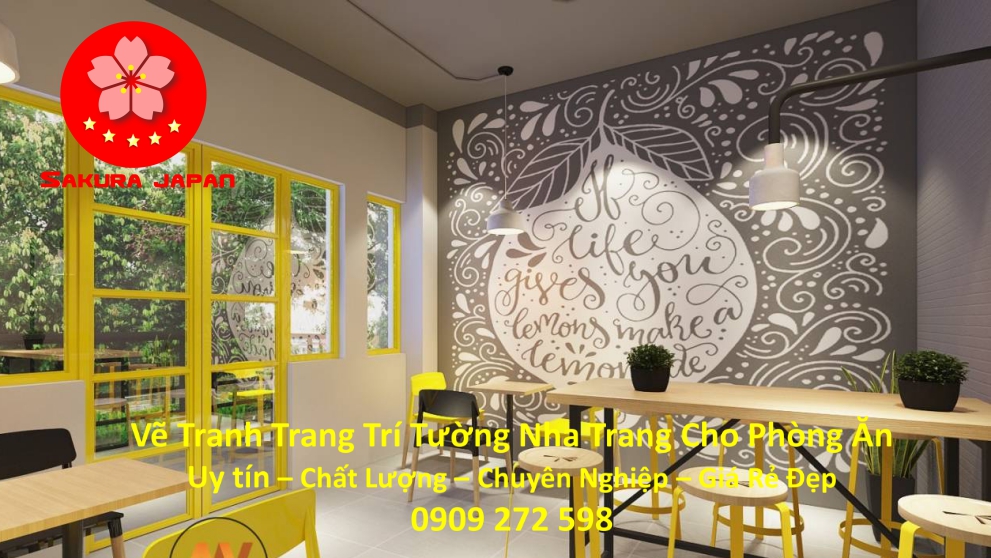 Vẽ Tranh Tường Nha Trang Cho Phòng Ăn Rẻ Đẹp Nhất 4