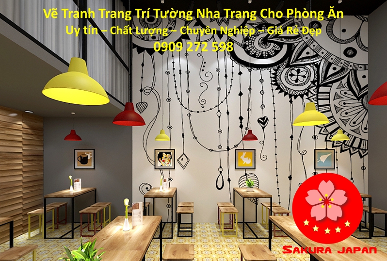 Vẽ Tranh Tường Nha Trang Cho Phòng Ăn Rẻ Đẹp Nhất 5