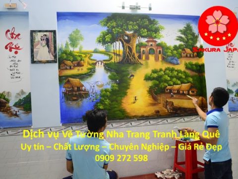 Vẽ Tranh Tường Làng Quê Nha Trang